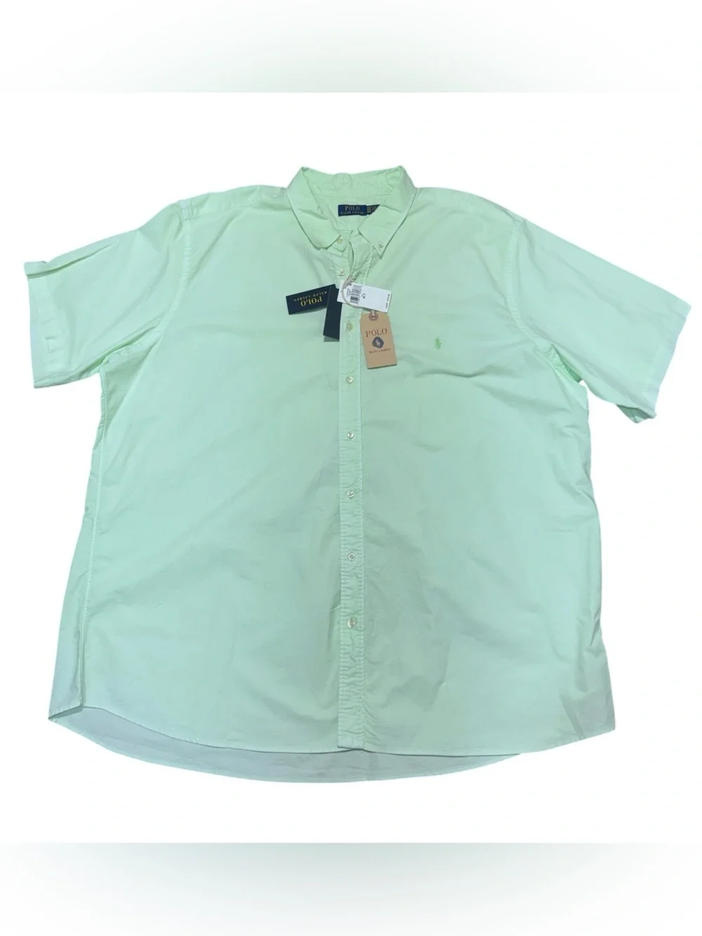 Polo Ralph Lauren Men’s 4XLT Mineral Dyed Mint Green Button Down Shirt NWT $125